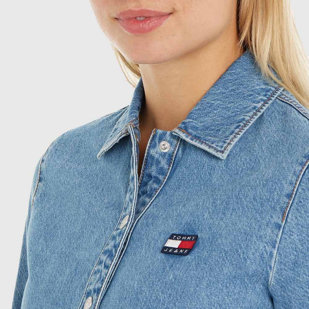 Badge Mini Dress - Denim*