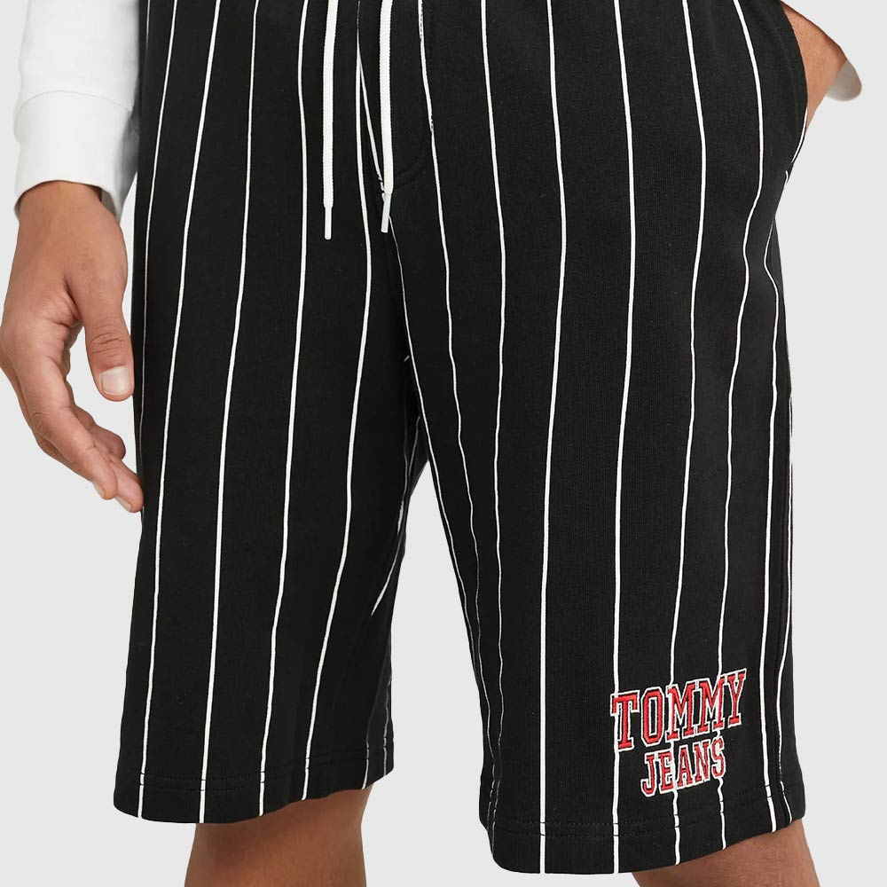 Oversized Pinstripe Short - Black*