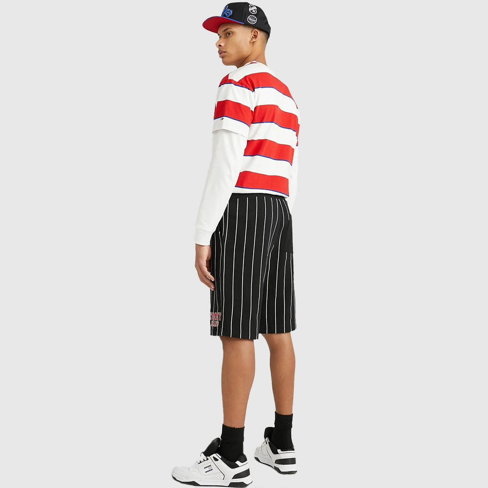 Oversized Pinstripe Short - Black*