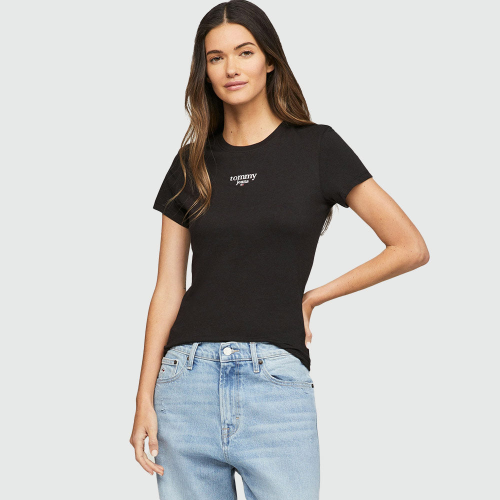 Slim Essential Logo Tee - Black*