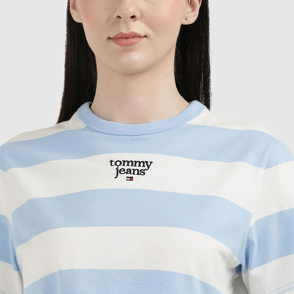 Stripe Essential Logo Tee - Blue Multi*