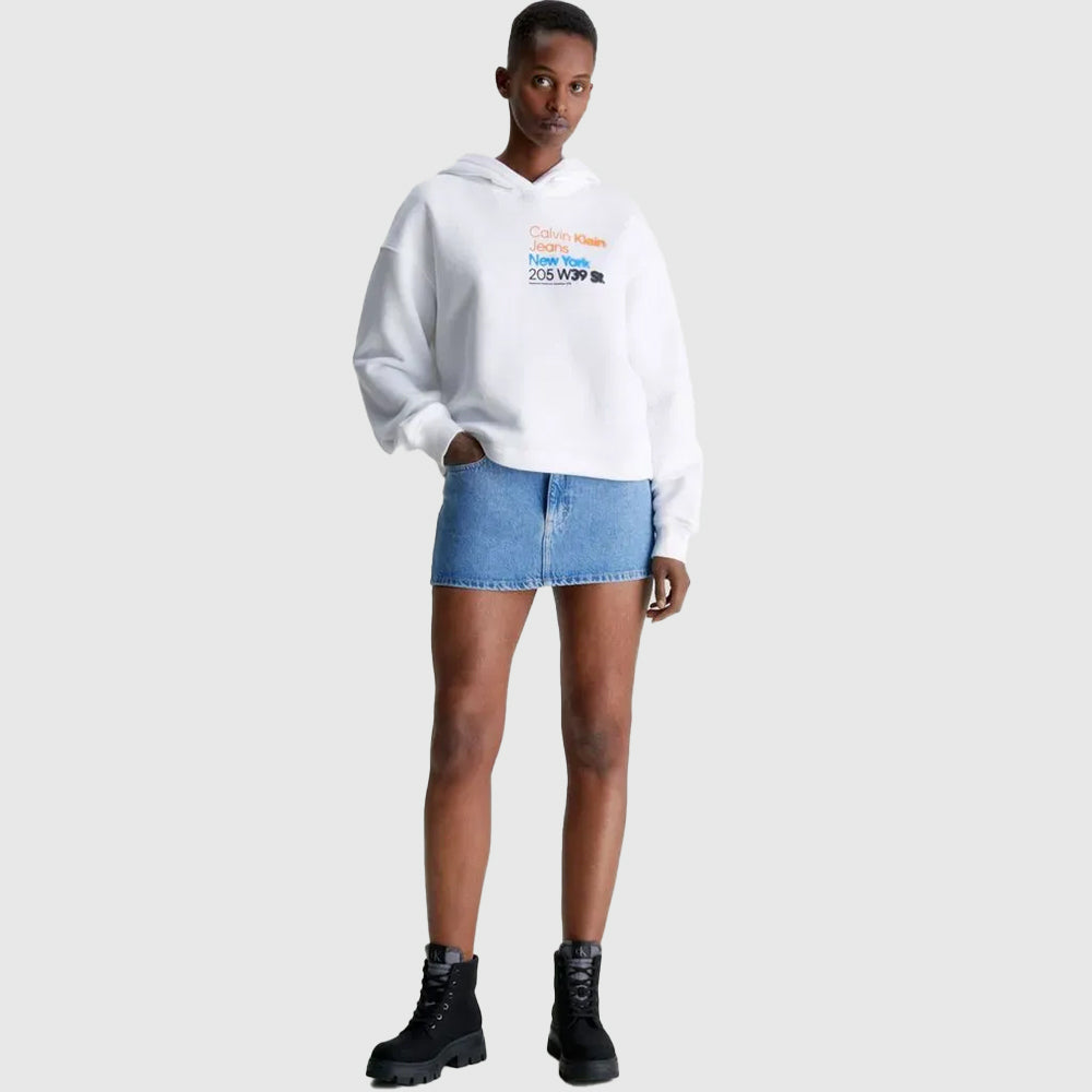 Motion Blur Logo Hoodie - White*