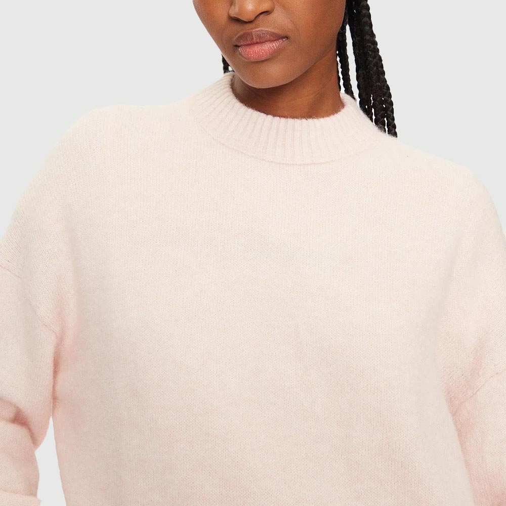 Textured Loose Sweater - Peach*