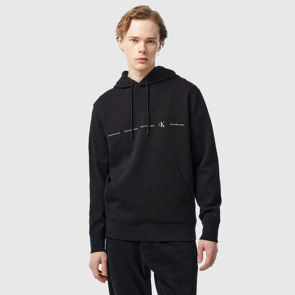 Logo Repeat Hoodie - Black*