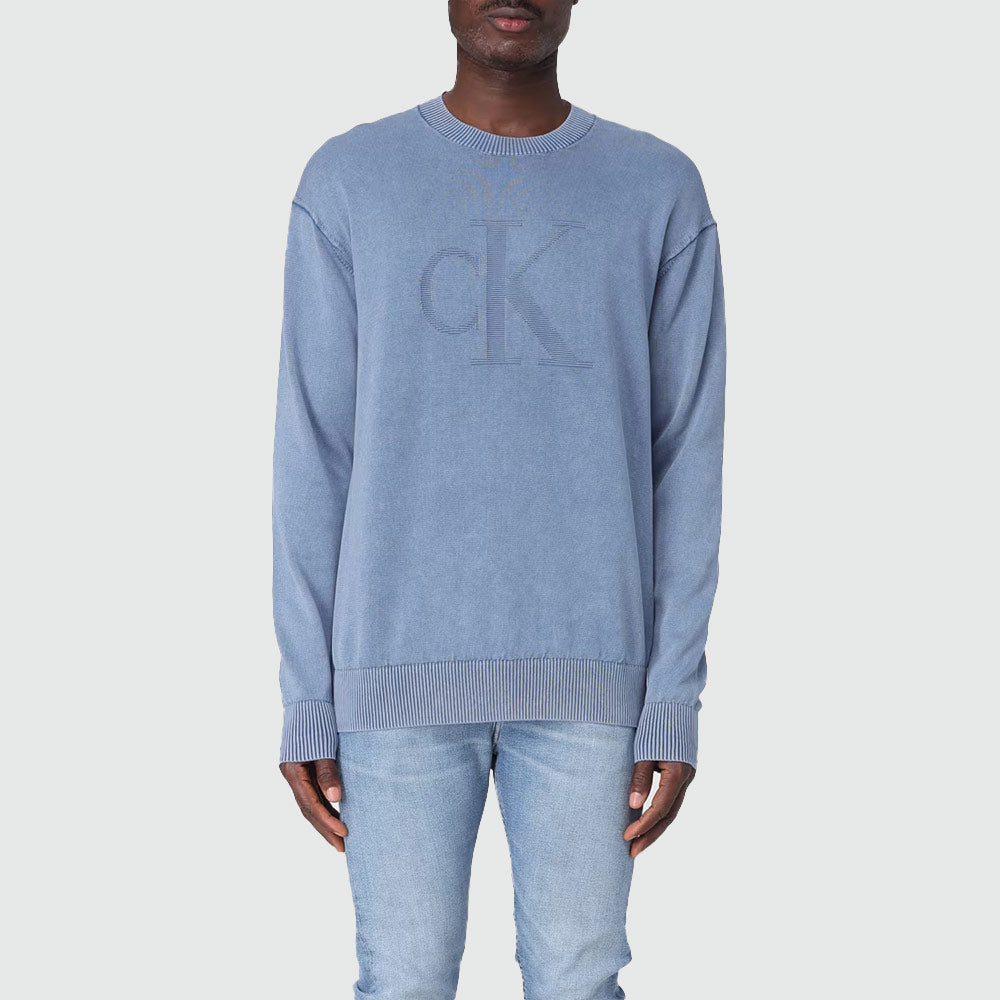 Premium Monogram Sweater - Indigo*