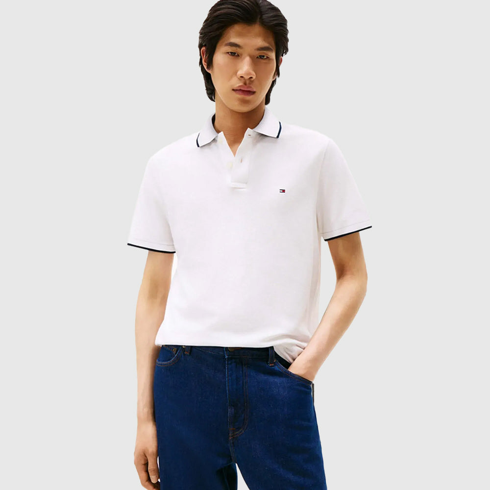 Linen Pique Polo - White*