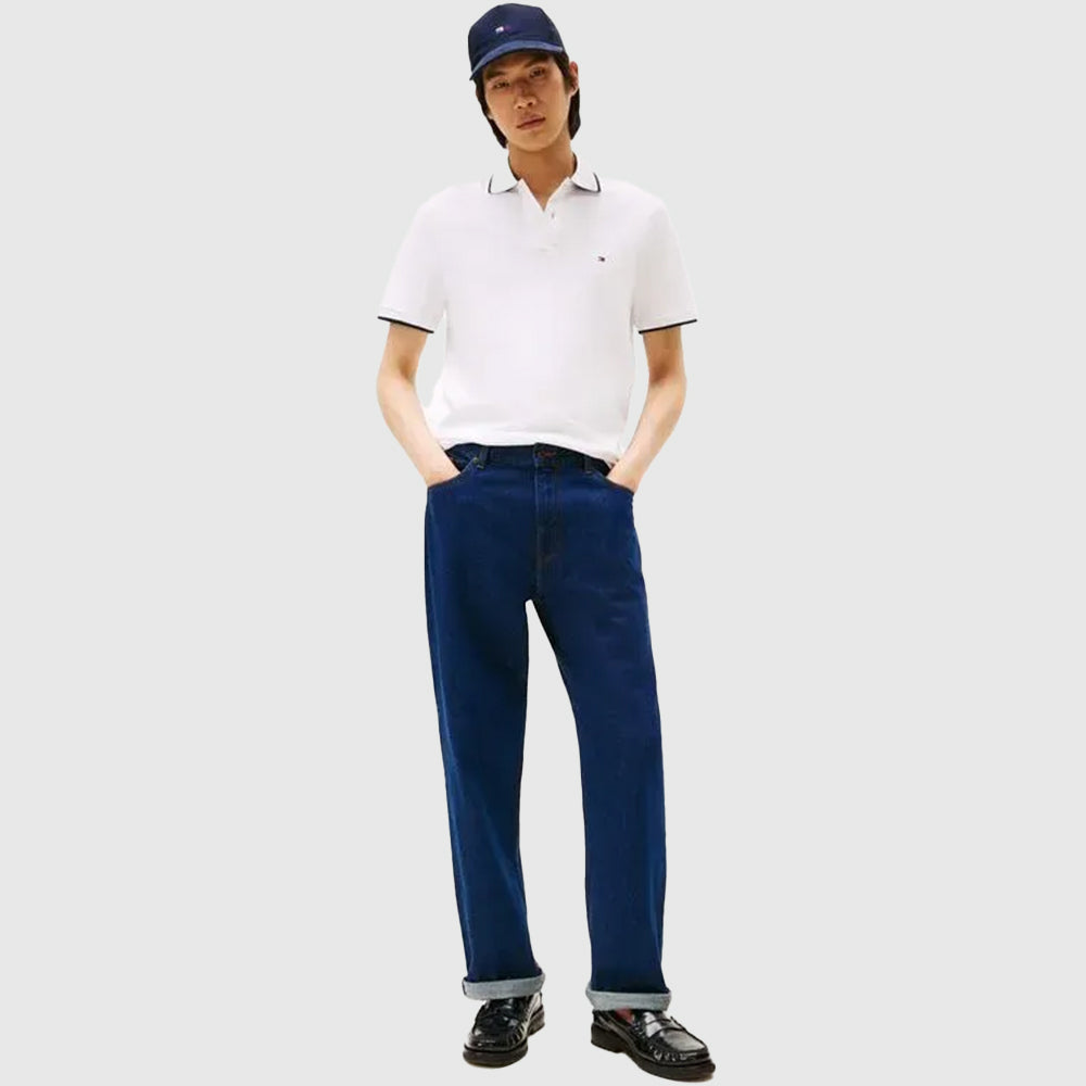 Linen Pique Polo - White*