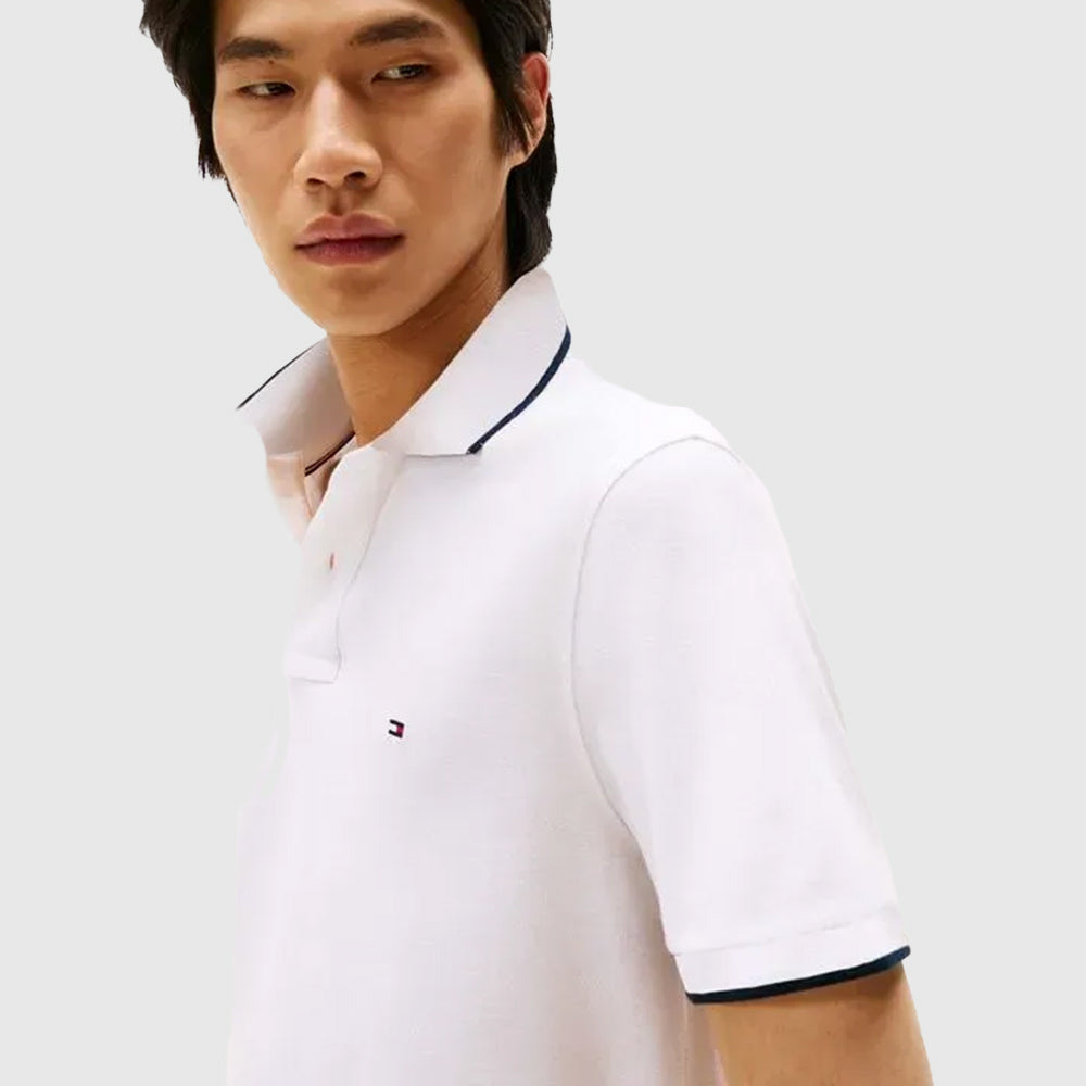Linen Pique Polo - White*