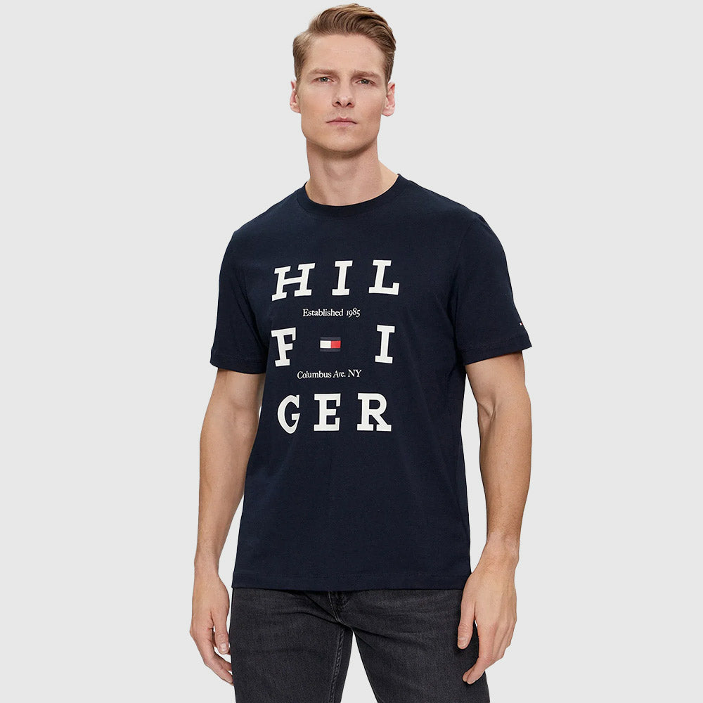 Flag Logo T-Shirt - Navy*