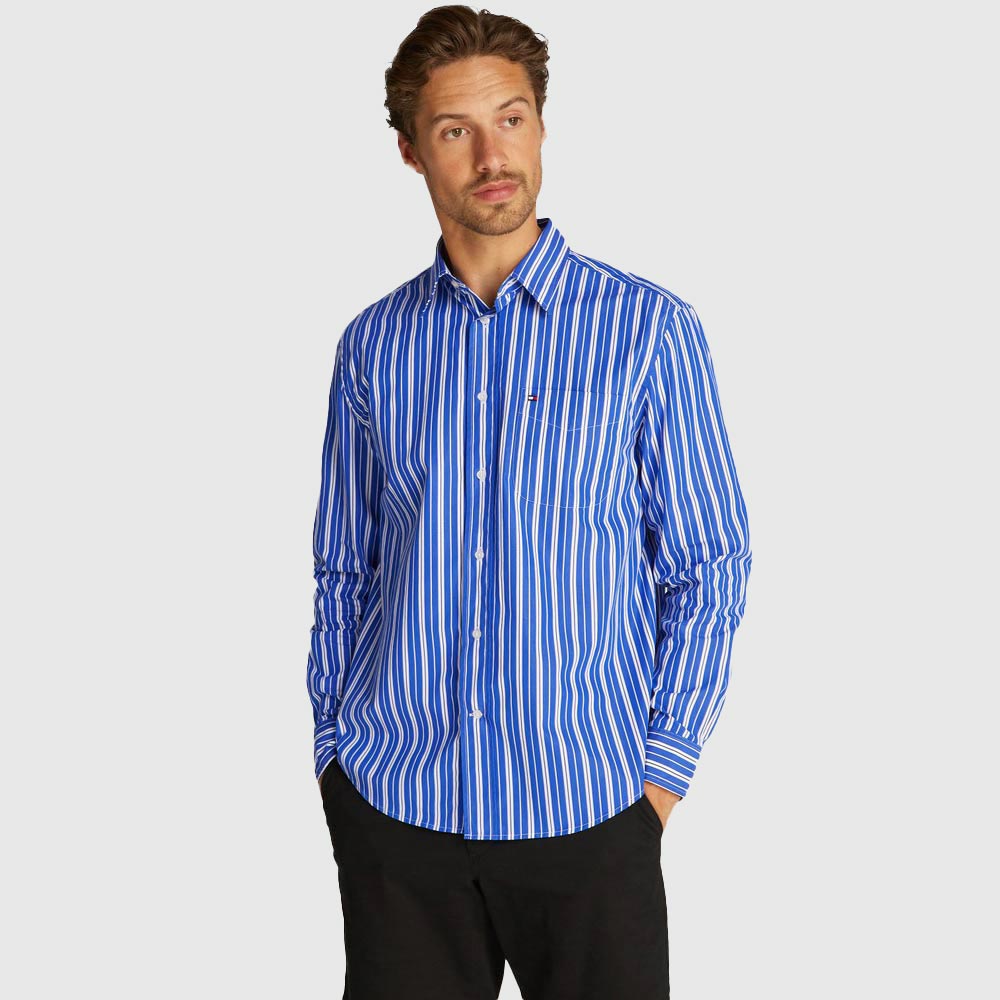 Multi Stripe Relaxed Shirt - Blue*