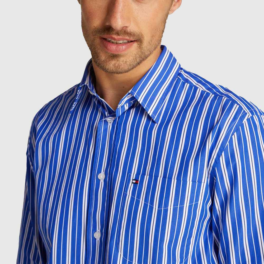 Multi Stripe Relaxed Shirt - Blue*