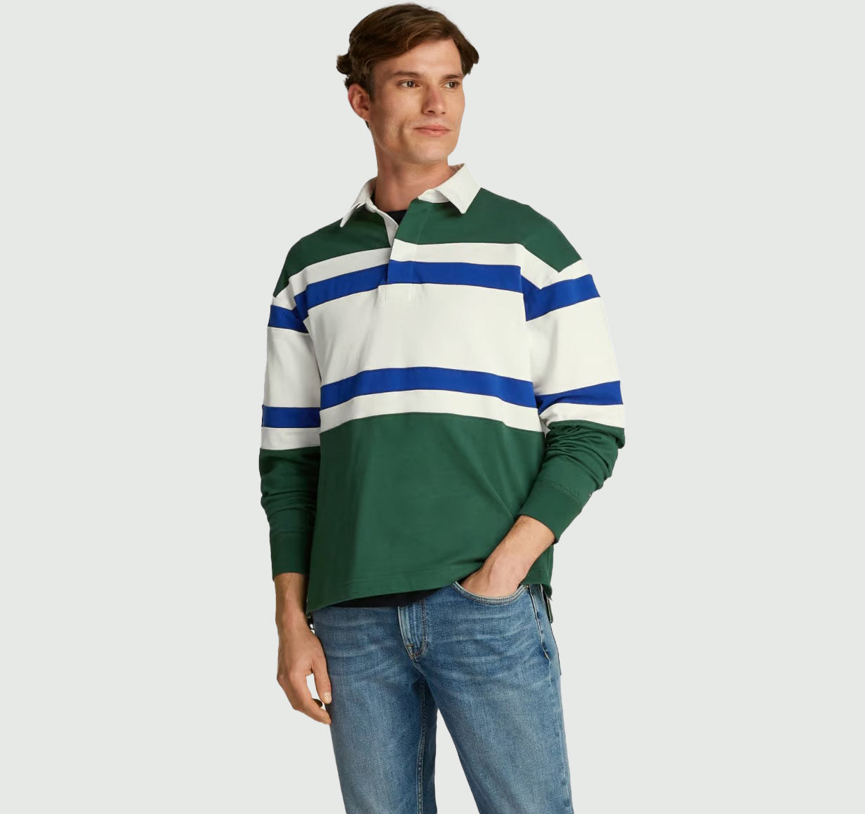 Stripe Block Rugby Shirt - Multi*