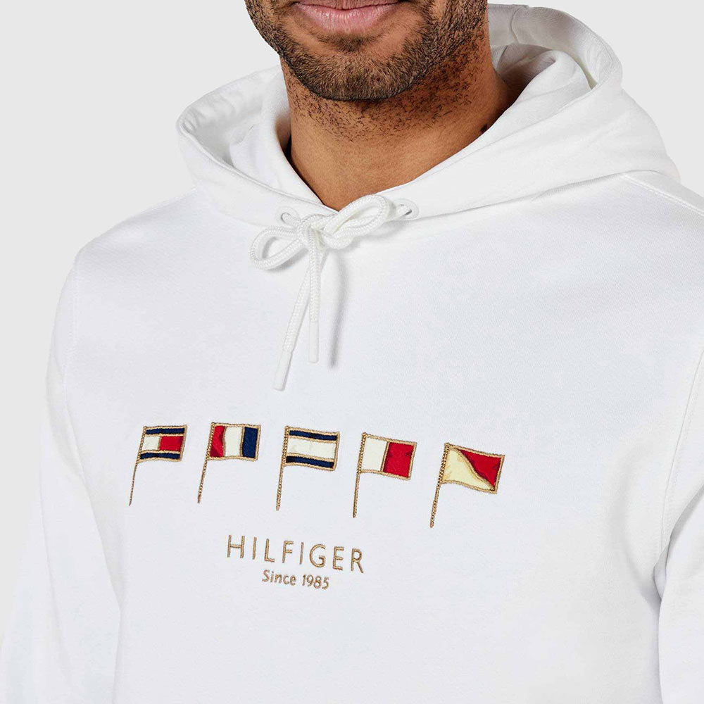 Multi Flags Hoodie - White*
