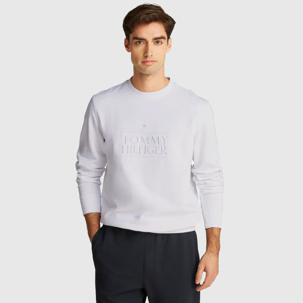 Embroidered Logo Sweatshirt - White*