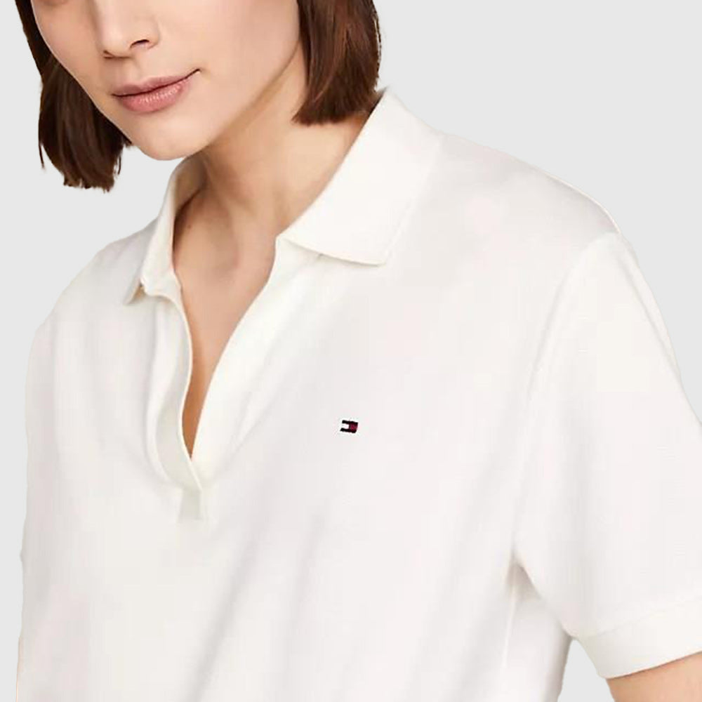 Open Placket Polo - Ecru*