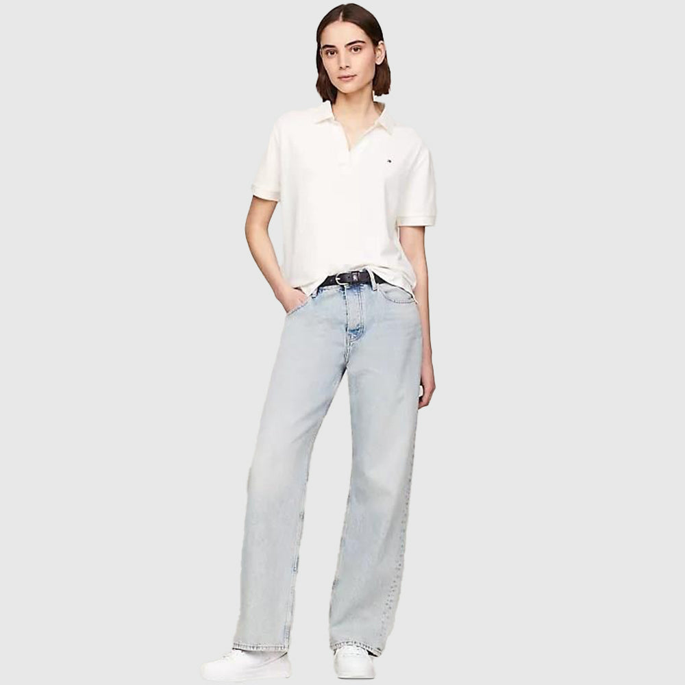 Open Placket Polo - Ecru*