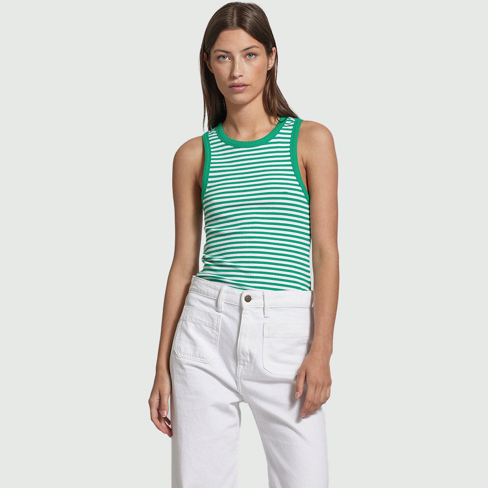 Slim Rib Tank Top - Green*