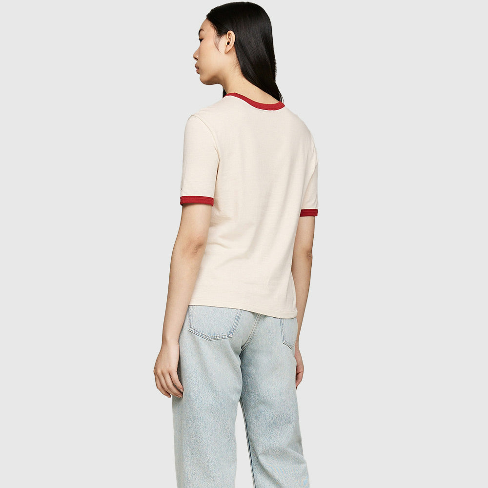 Regular Varsity Ringer - Beige*