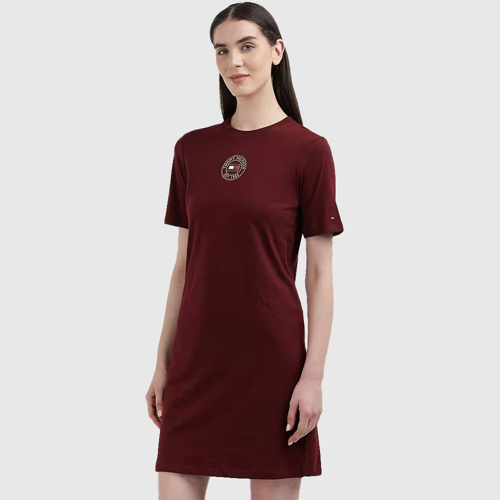 Regular Nautical Tee Dress - Rouge*