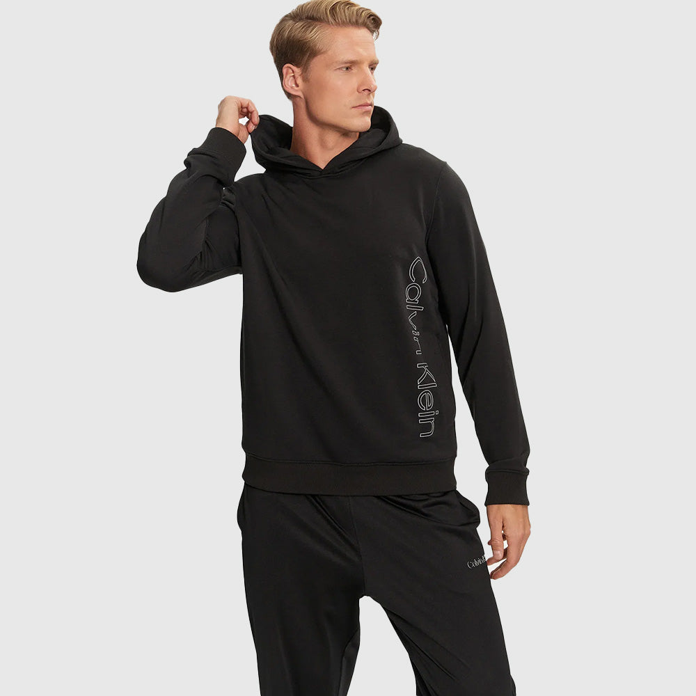 Graphic Sweat Hoodie - Black*