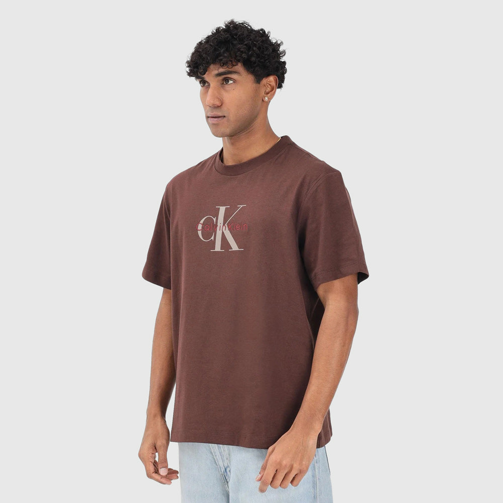 Calvin Klein Hero Monologo T-Shirt - Dark Brown |ThirdBaseUrban