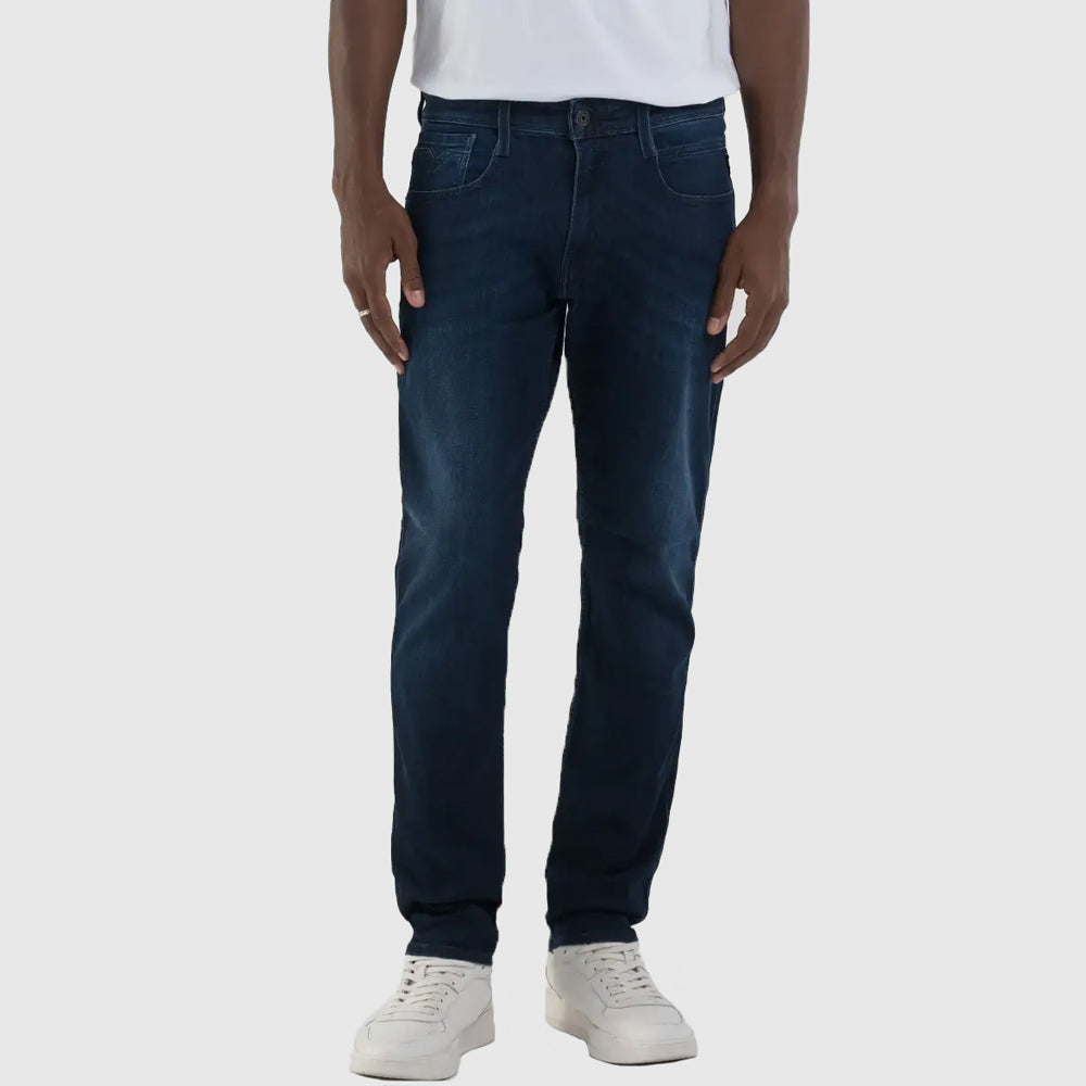 Replay Anbass Powerstretch Denim Jeans - Denim Dark |ThirdBaseUrban