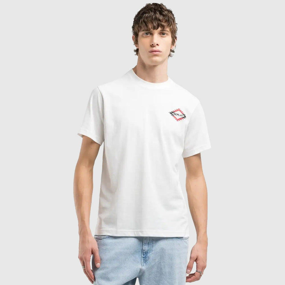 Replay Basic Basic Jersey 30/1 T-Shirt - White |ThirdBaseUrban