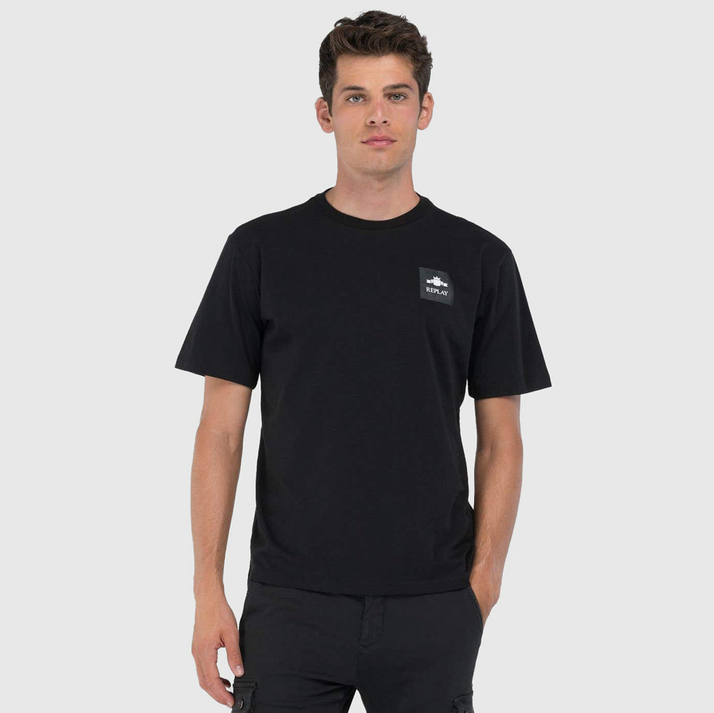 Replay Box Logo T-Shirt - Black |ThirdBaseUrban