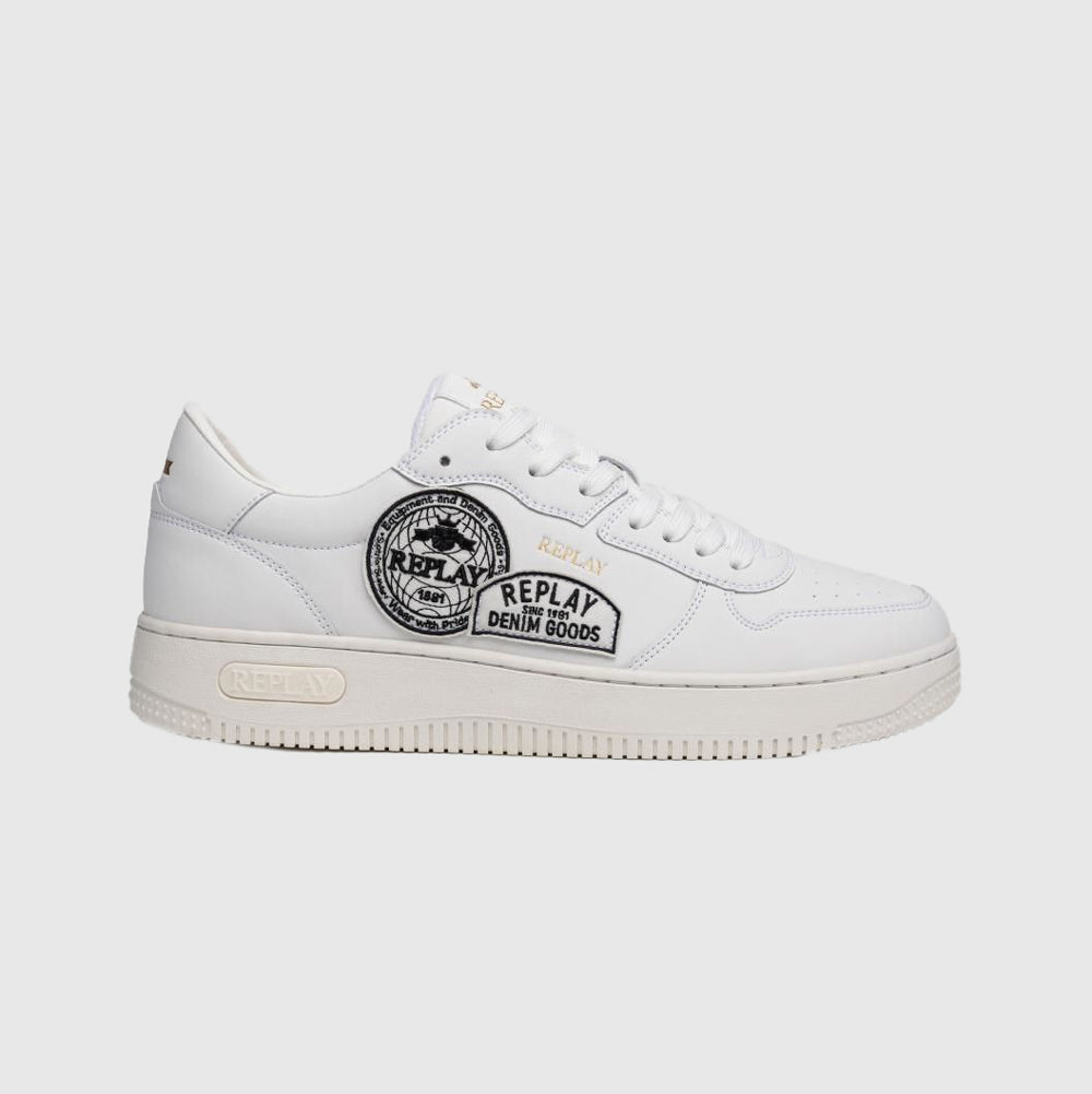 Replay Epic M Badges Sa Sneaker - White |ThirdBaseUrban