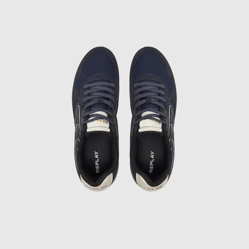 Fiber M Print Sneaker - Navy