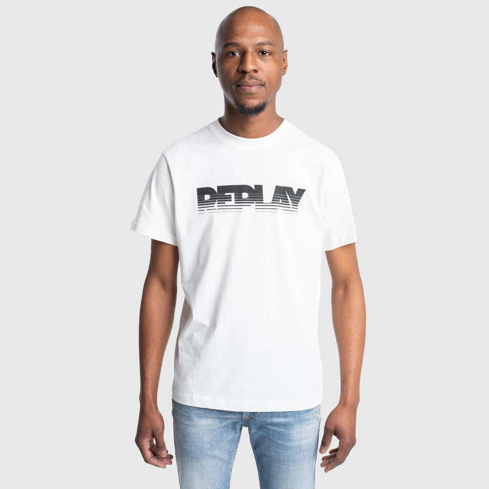 Replay Logo T-Shirt - White |ThirdBaseUrban