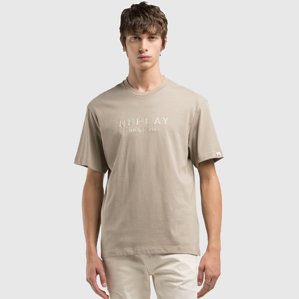 Replay Jersey T-Shirt - Stone |ThirdBaseUrban