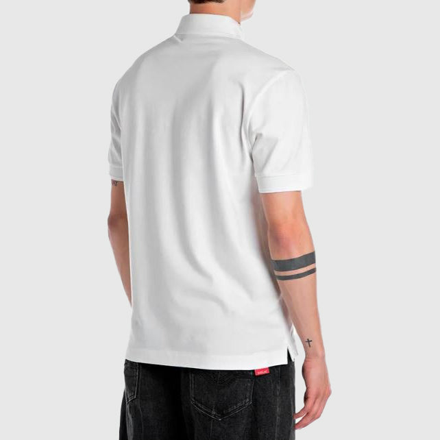Cotton Piquet Golfer - White