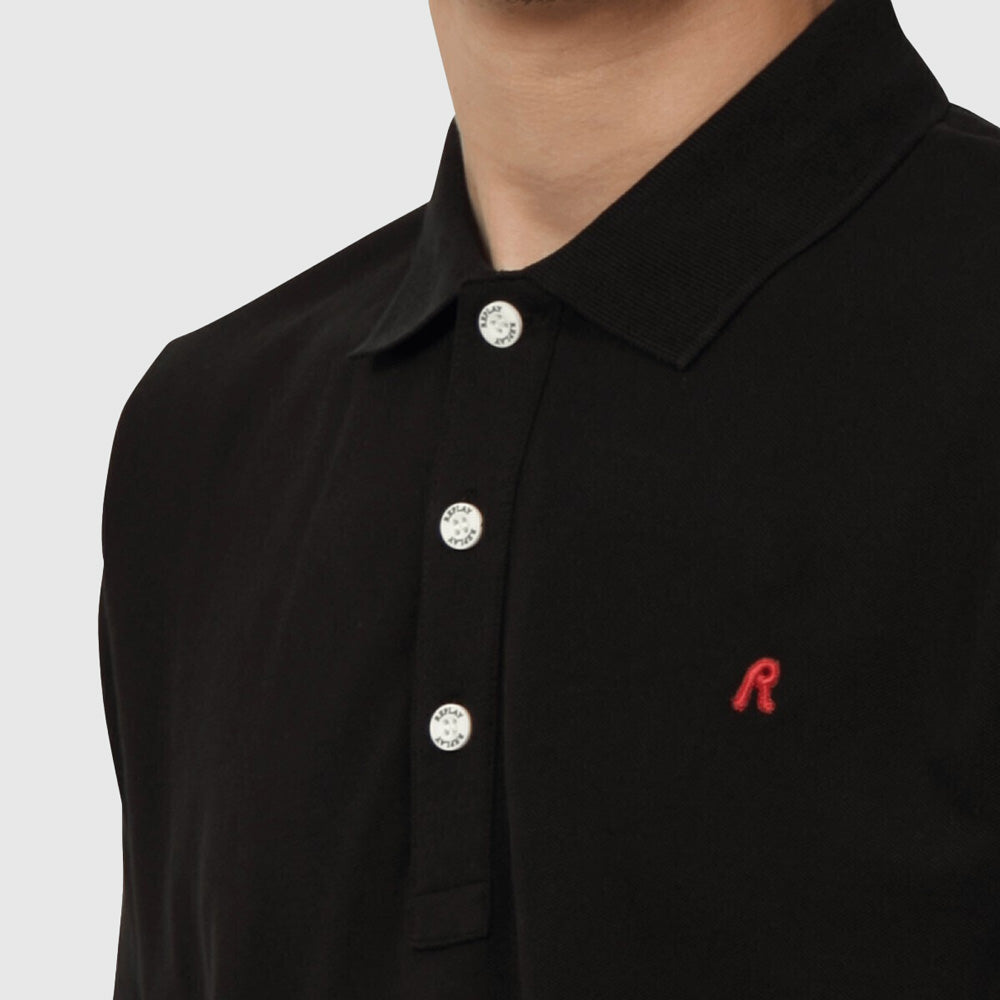 Stretch Piquet Golfer - Black