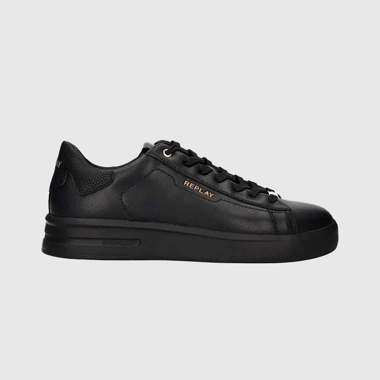Replay University M Lux Sneaker - Black |ThirdBaseUrban