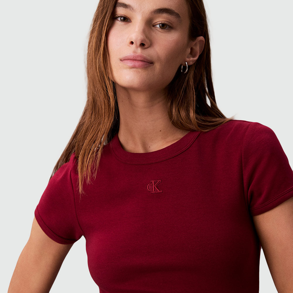 Rib Mini Dress - Magenta