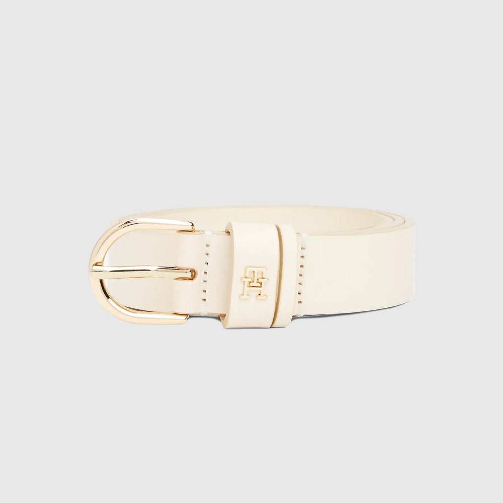 Tommy Hilfiger Accessential Effortless Belt - Cream |ThirdBaseUrban