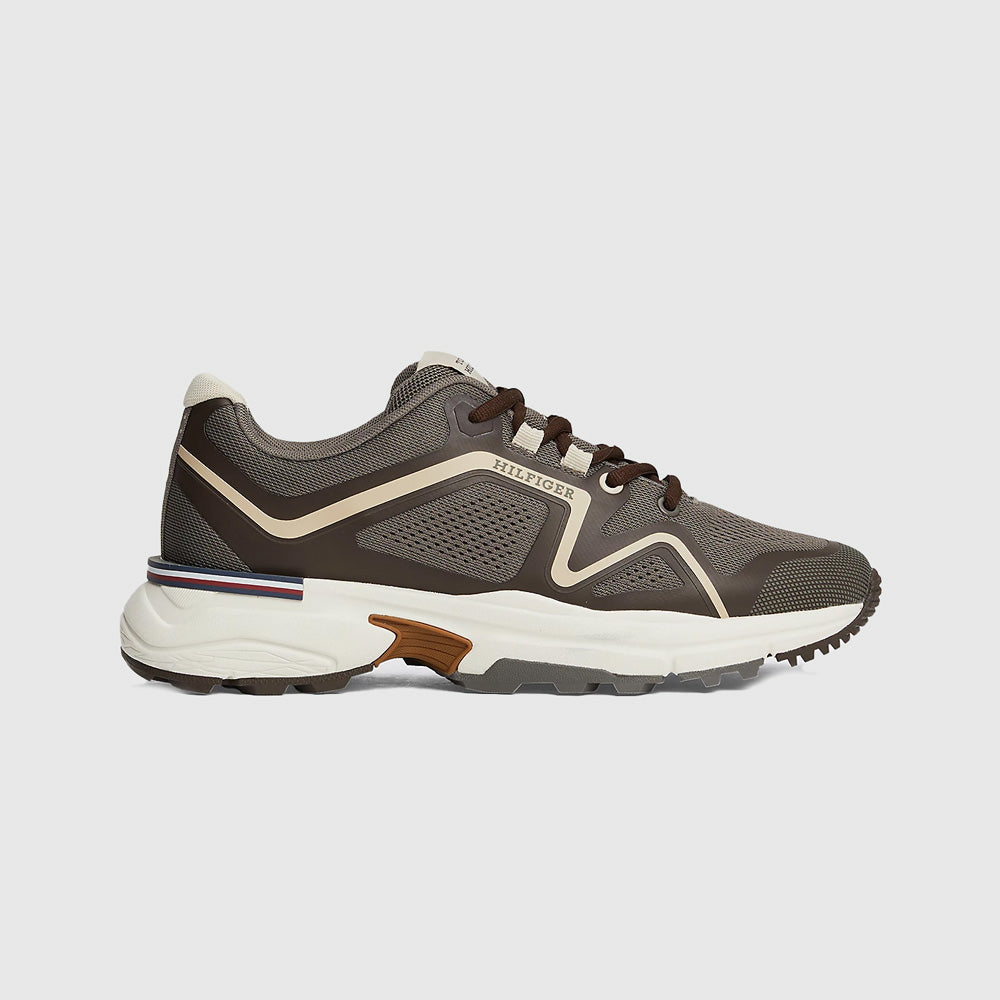 Tommy Hilfiger Tech Knit Runner - Stone |ThirdBaseUrban