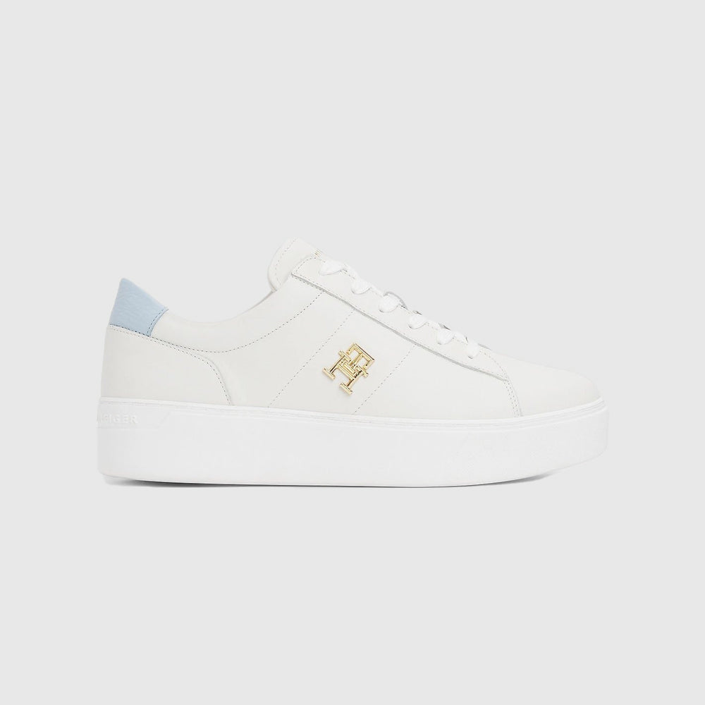 Tommy Hilfiger Platform Court Sneaker - Ecru |ThirdBaseUrban