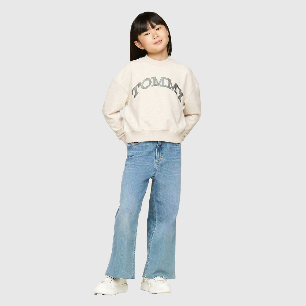 Kids Tommy Dot Foil Sweatshirt - Cream