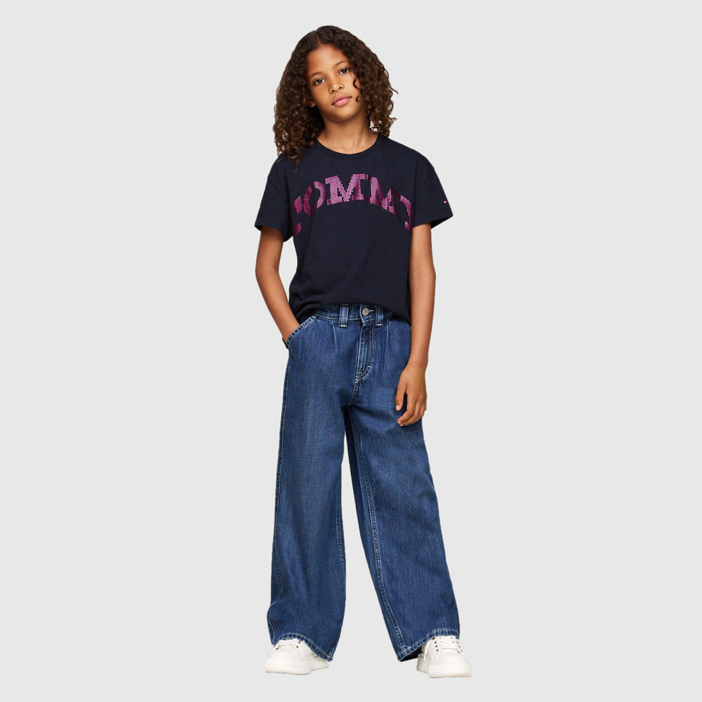 Kids Tommy Dot Foil T-Shirt - Navy
