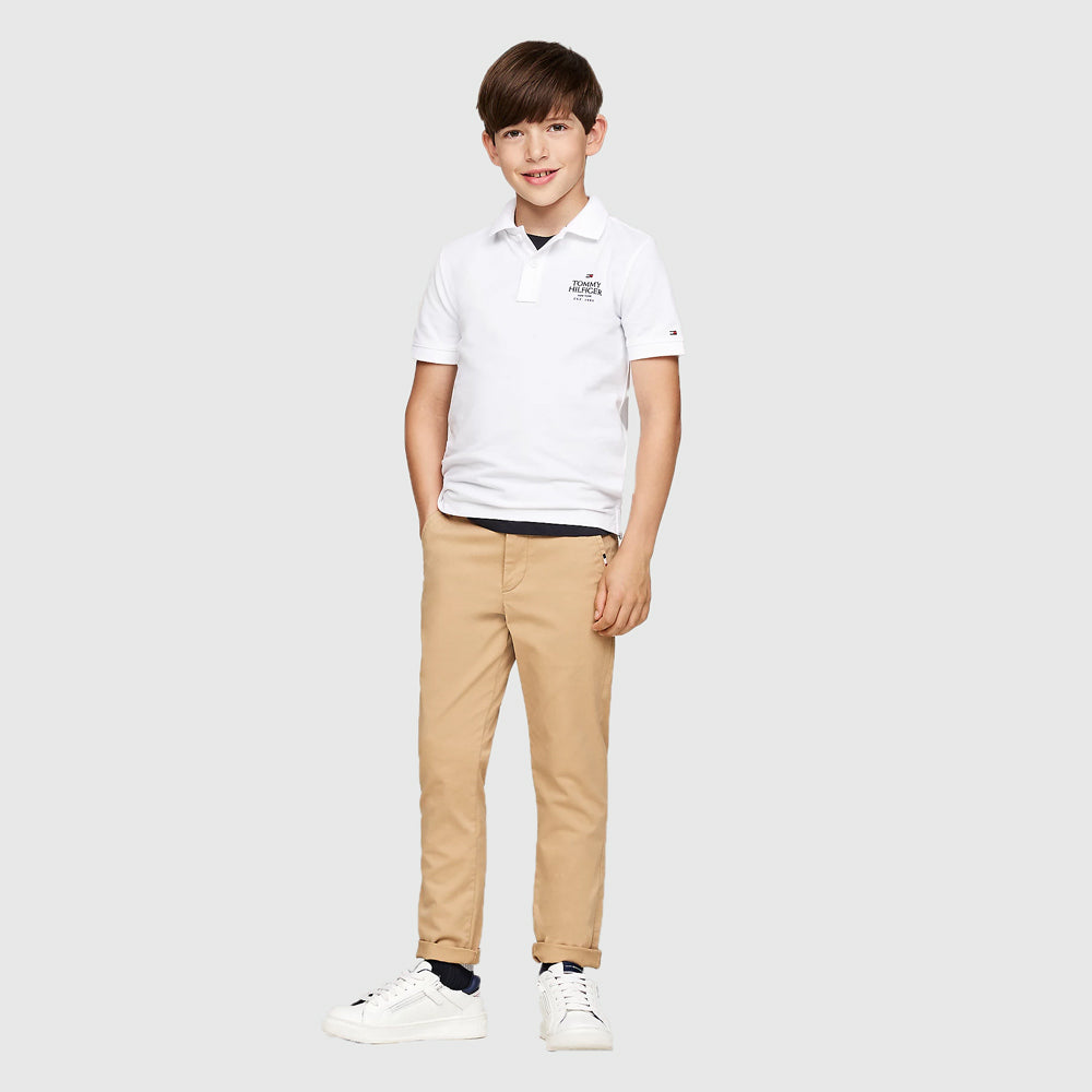 Kids Logo Regular Golfer - White