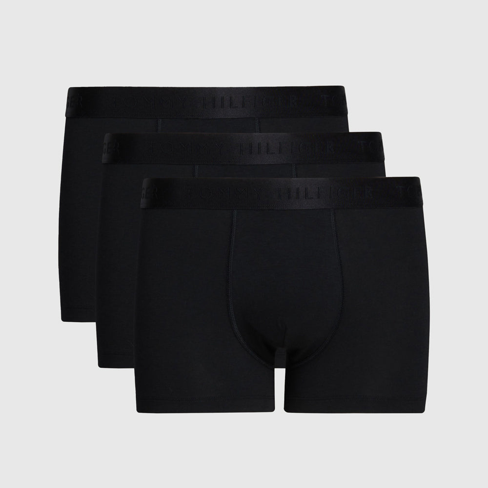 Tommy Hilfiger 3Pack Tonal Trunks - Black |ThirdBaseUrban