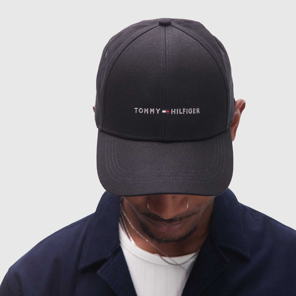 Tommy Hilfiger Foundation Soft 6 Panel Cap - Black |ThirdBaseUrban