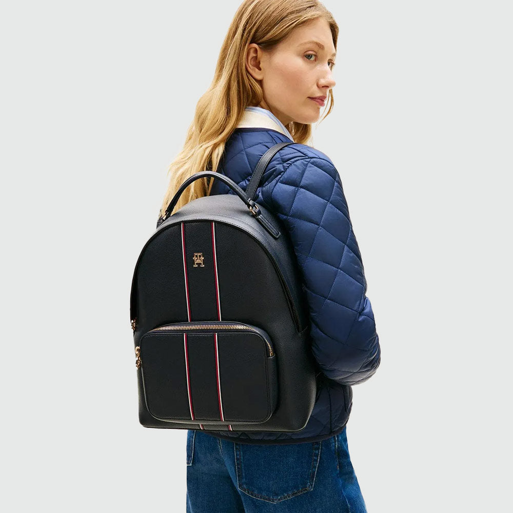 Textured backpack - Navy