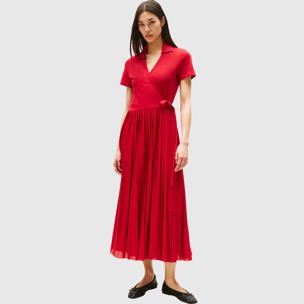 Tommy Hilfiger 1985 Pleated Golfer Dress - Red |ThirdBaseUrban