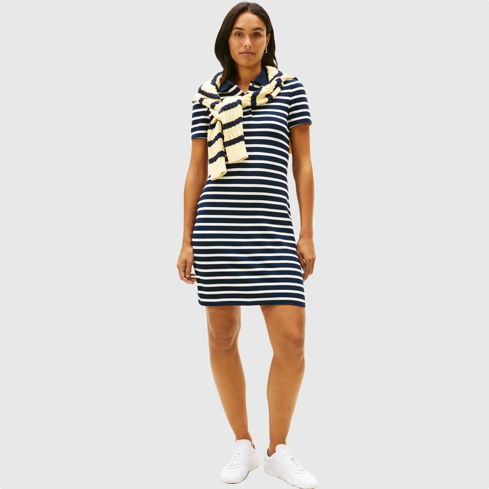 Tommy Hilfiger 1985 Slim Pique Golfer Dress - Navy |ThirdBaseUrban