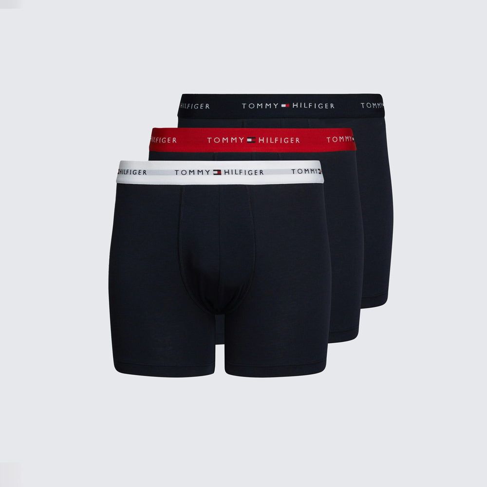 Tommy Hilfiger 3 Pack Boxer Brief - Navy Multi |ThirdBaseUrban