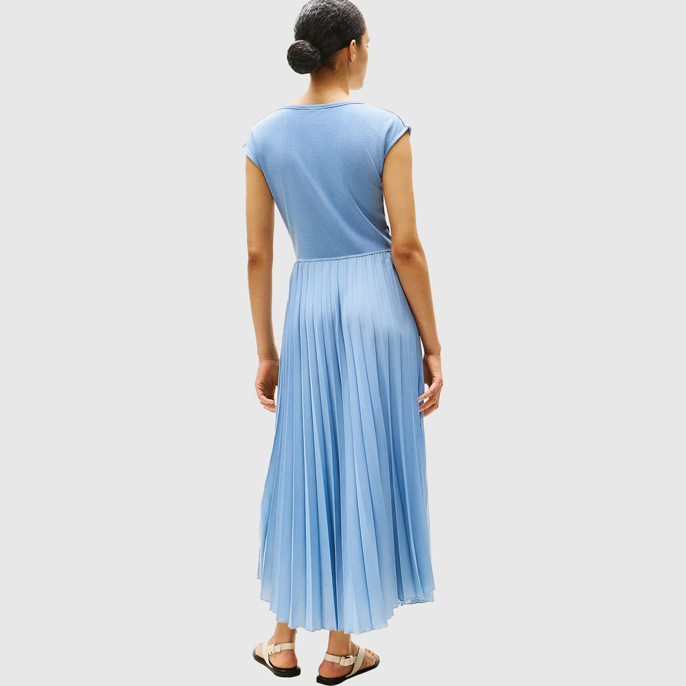 Rib Midi Dress - Light Blue