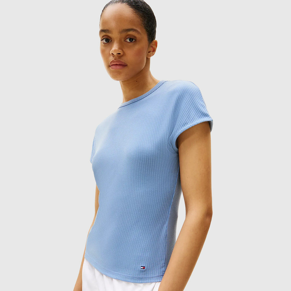 Slim Rib T - Shirt - Light Blue